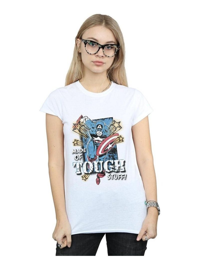 Marvel - T-shirt MADE OF TOUGH STUFF Blanc - Kiabi