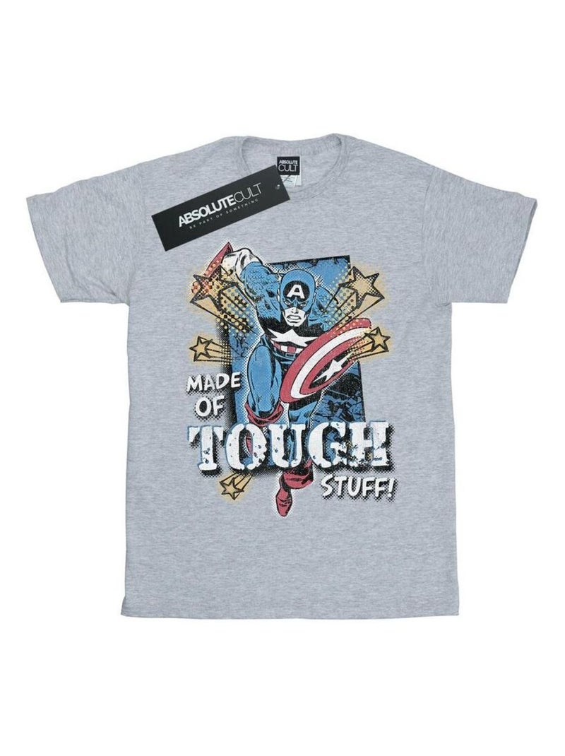 Marvel - T-shirt MADE OF TOUGH STUFF Gris chiné - Kiabi