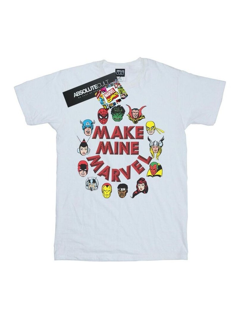 Marvel - T-shirt MAKE MINE MARVEL Blanc - Kiabi