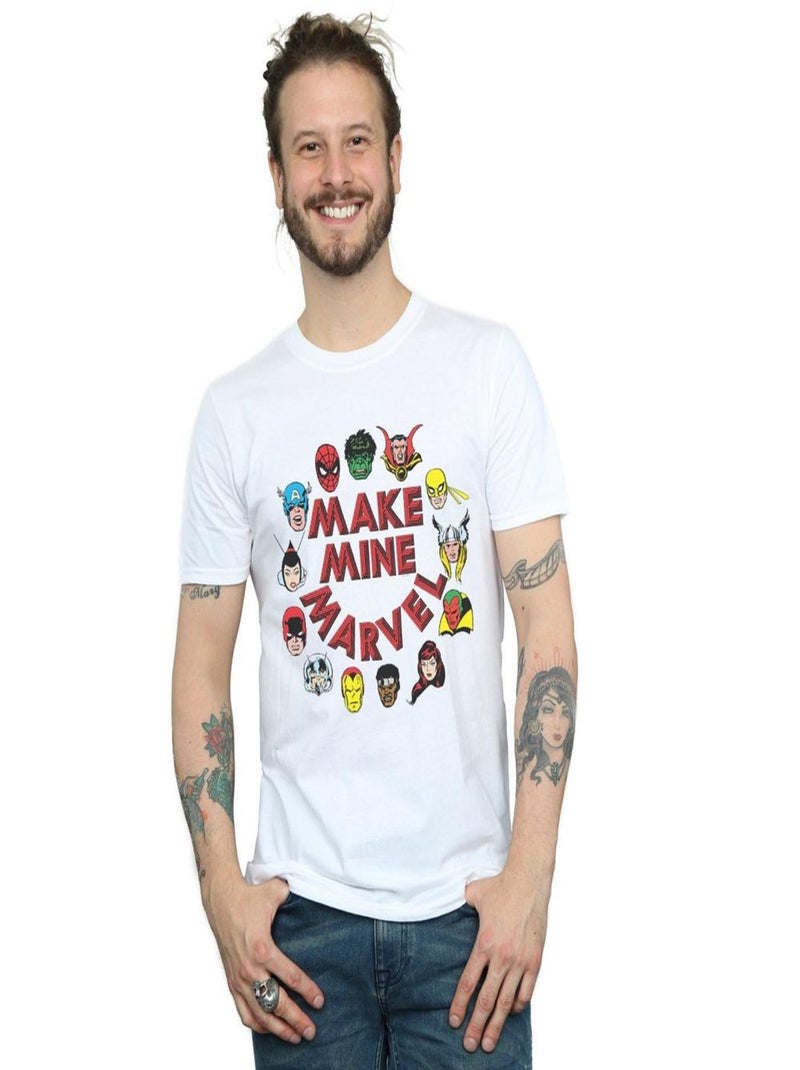 Marvel - T-shirt MAKE MINE MARVEL Blanc - Kiabi