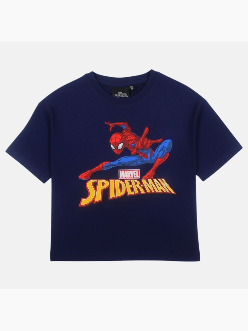 Marvel - T-shirt manches courtes garçon avec personnage Bleu marine - Kiabi