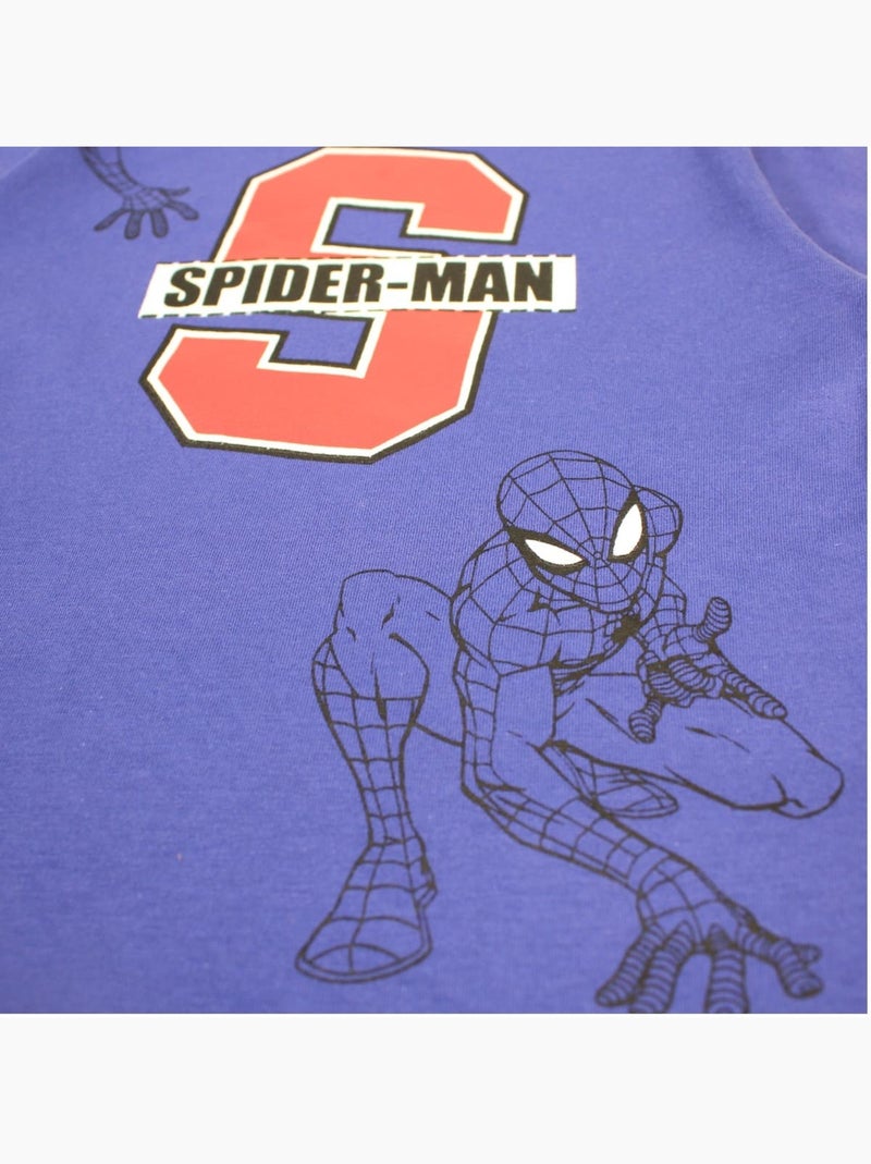 Marvel - T-shirt manches courtes Garçon Spiderman Violet - Kiabi
