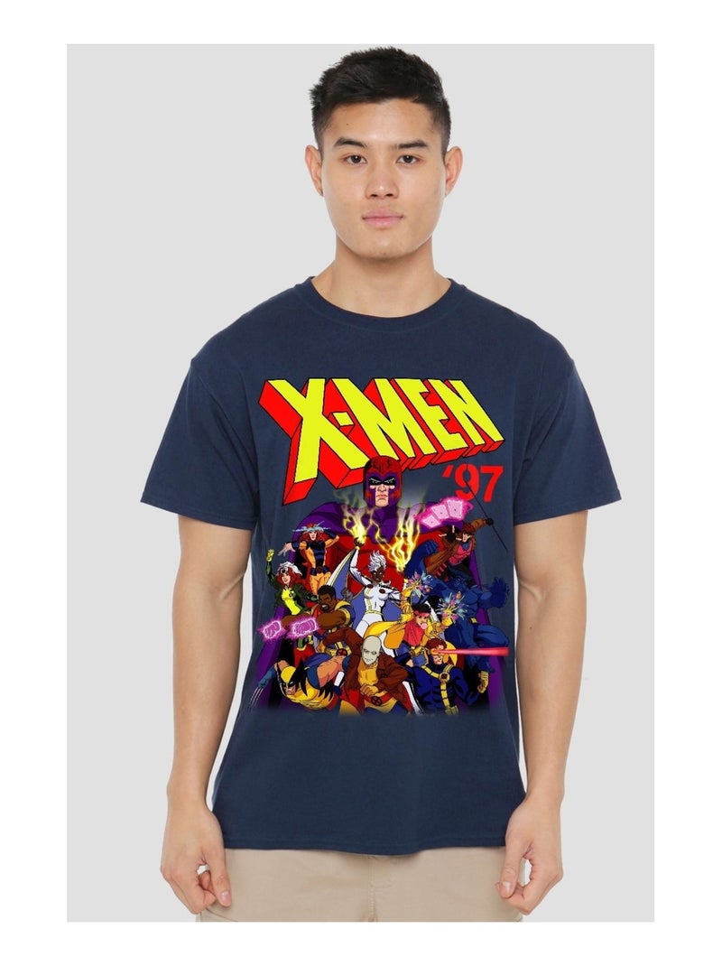Marvel - T-shirt manches courtes X-MEN Bleu marine - Kiabi