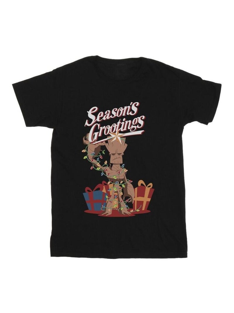 Marvel - T-shirt MARVEL SEASON'S GROOTINGS Noir - Kiabi