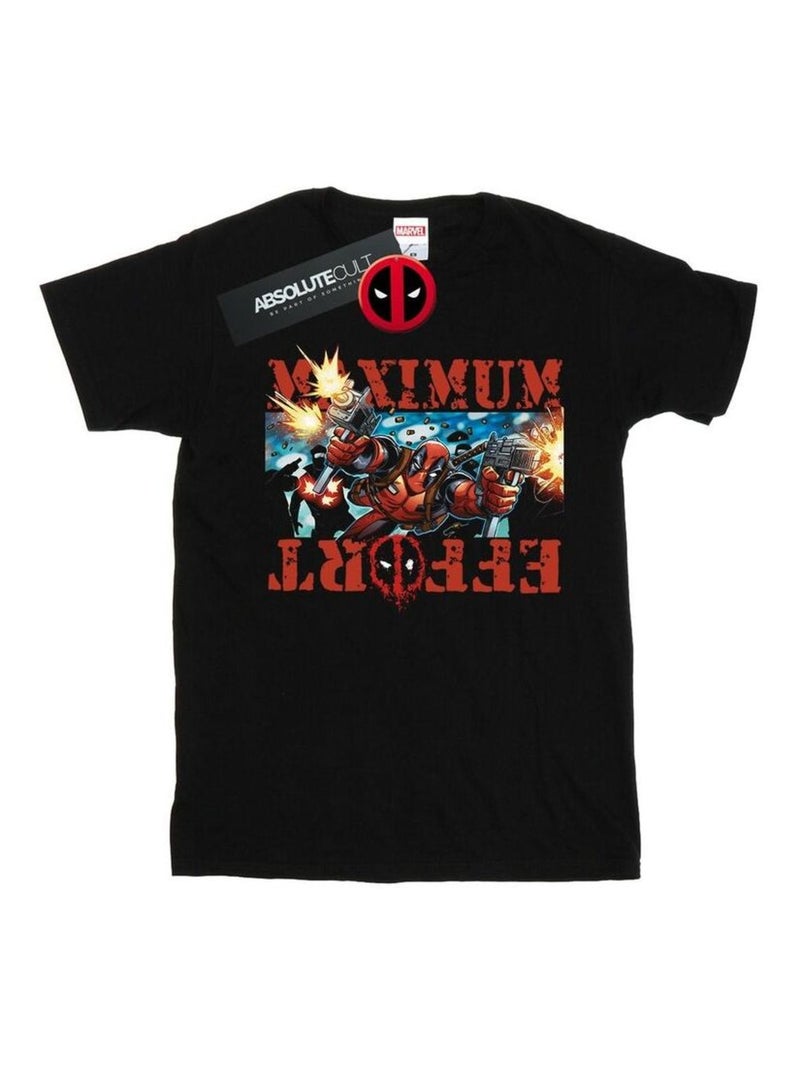 Marvel - T-shirt MAXIMUM EFFORT Noir - Kiabi