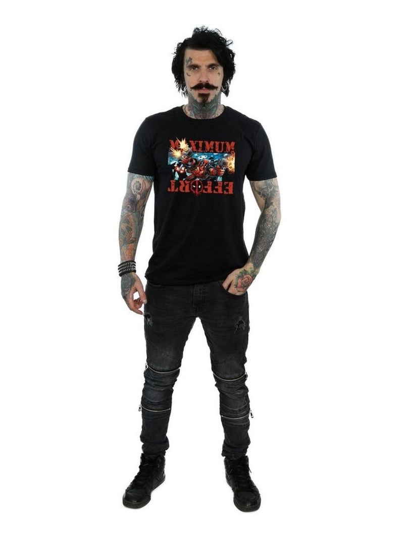 Marvel - T-shirt MAXIMUM EFFORT Noir - Kiabi