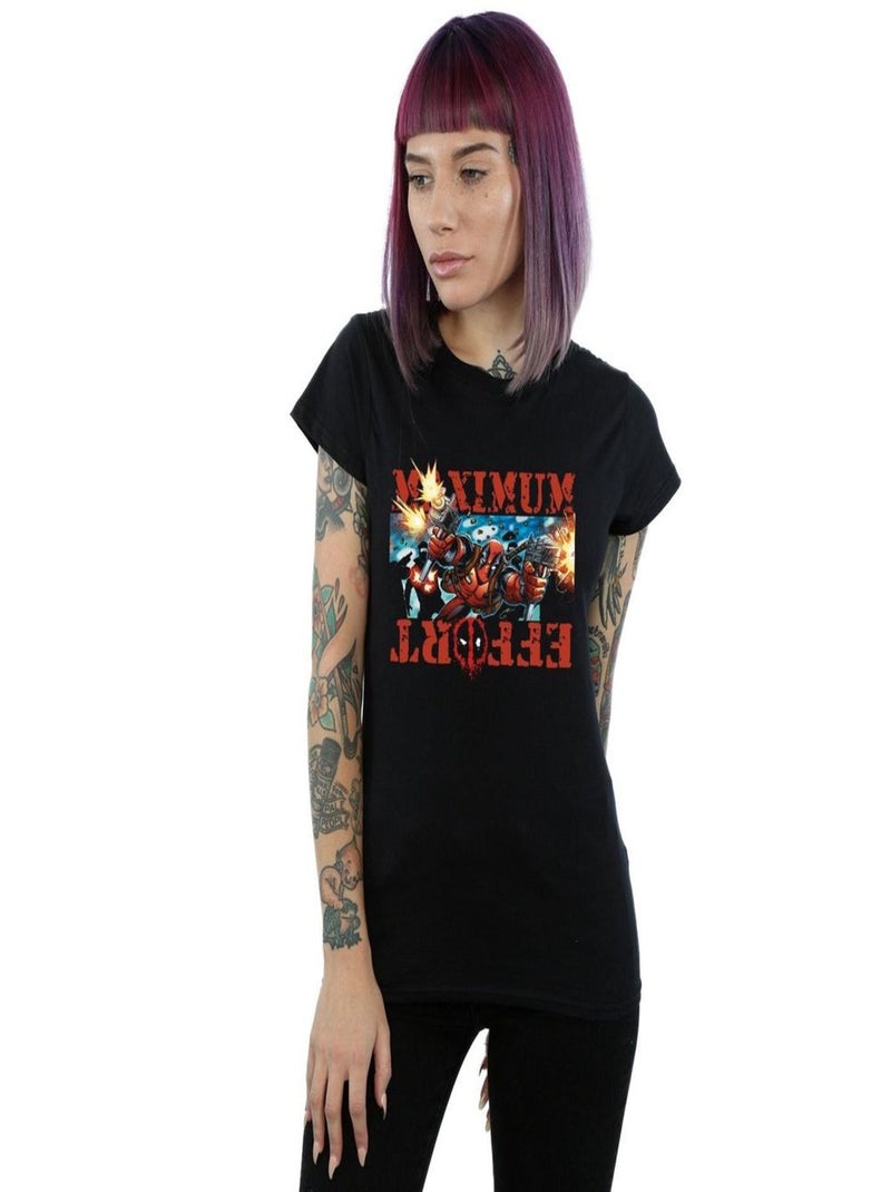 Marvel - T-shirt MAXIMUM EFFORT Noir - Kiabi