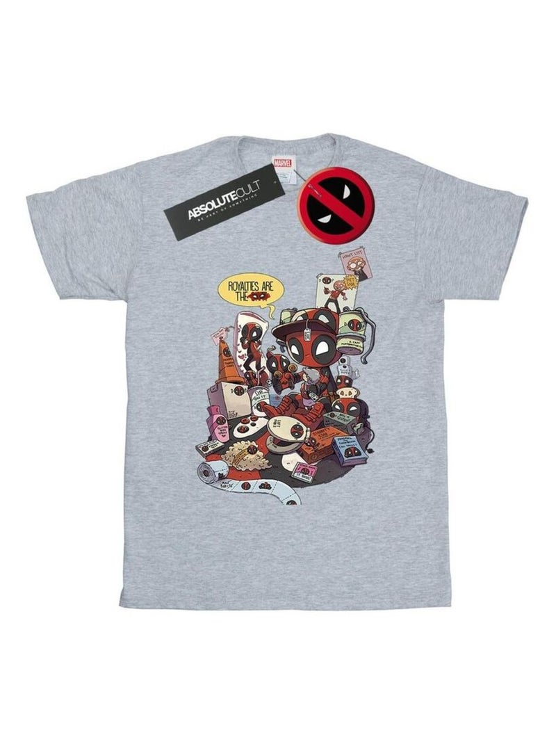Marvel - T-shirt MERCHANDISE ROYALTIES Gris chiné - Kiabi