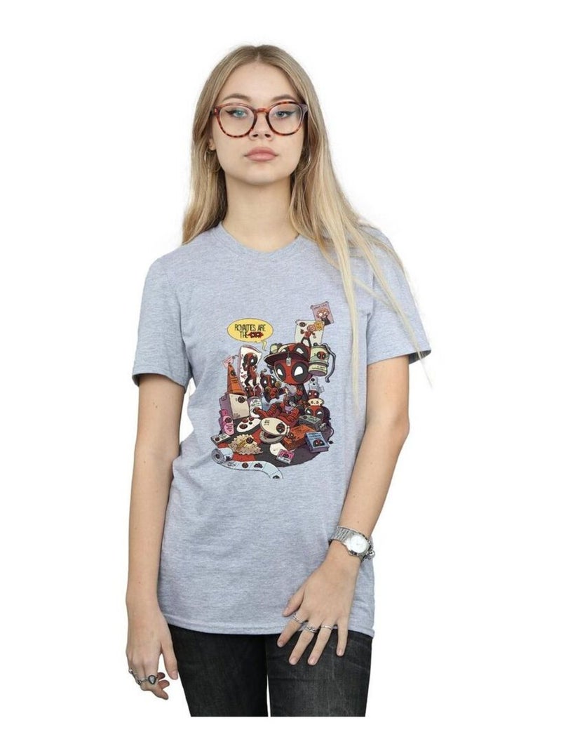 Marvel - T-shirt MERCHANDISE ROYALTIES Gris chiné - Kiabi