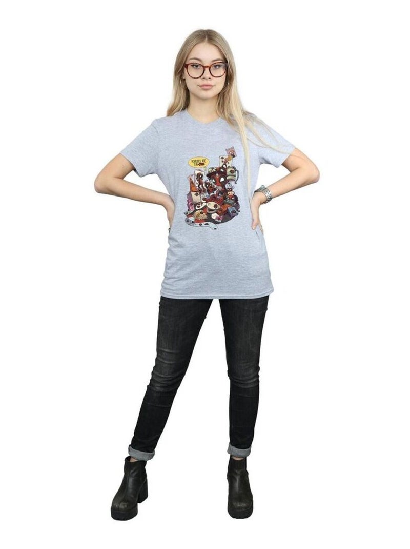 Marvel - T-shirt MERCHANDISE ROYALTIES Gris chiné - Kiabi