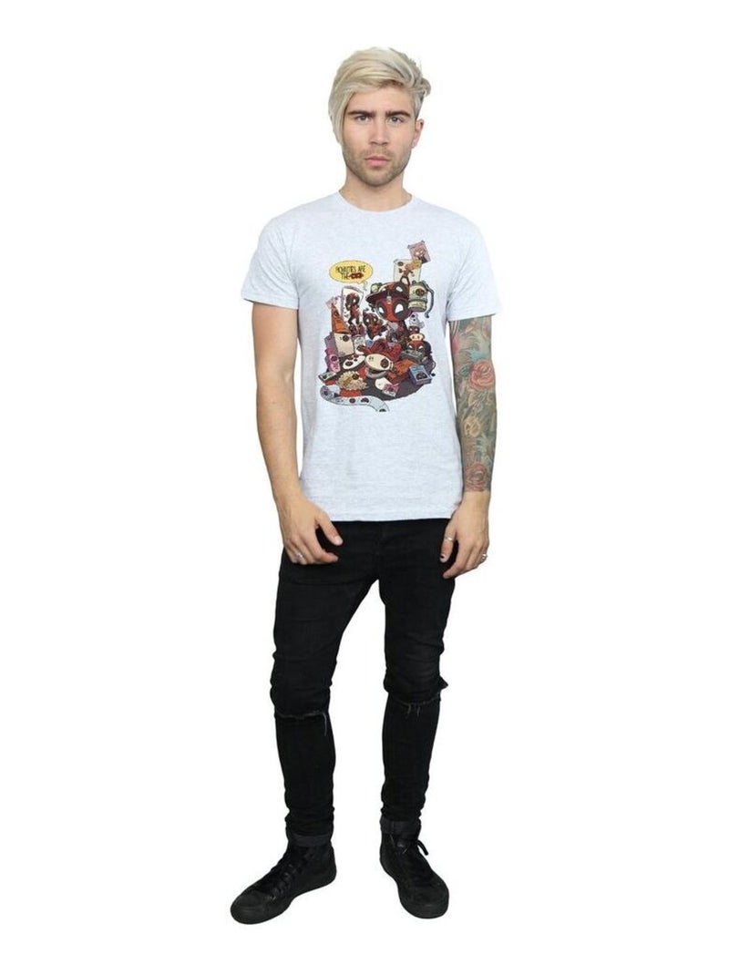 Marvel - T-shirt MERCHANDISE ROYALTIES Gris chiné - Kiabi