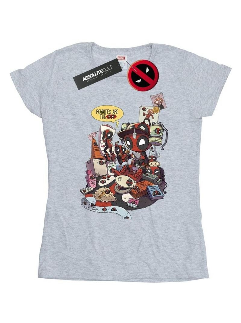 Marvel - T-shirt MERCHANDISE ROYALTIES Gris chiné - Kiabi