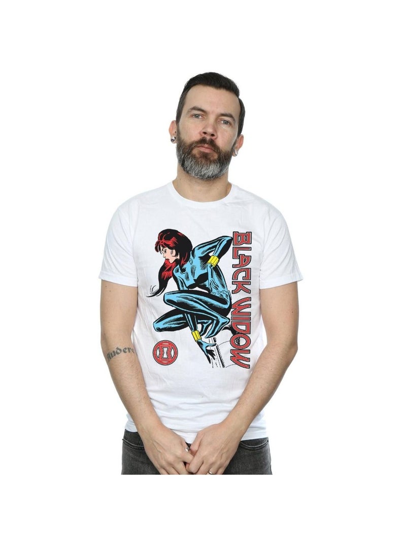 Marvel - T-shirt motif Black Widow IN ACTION Blanc - Kiabi