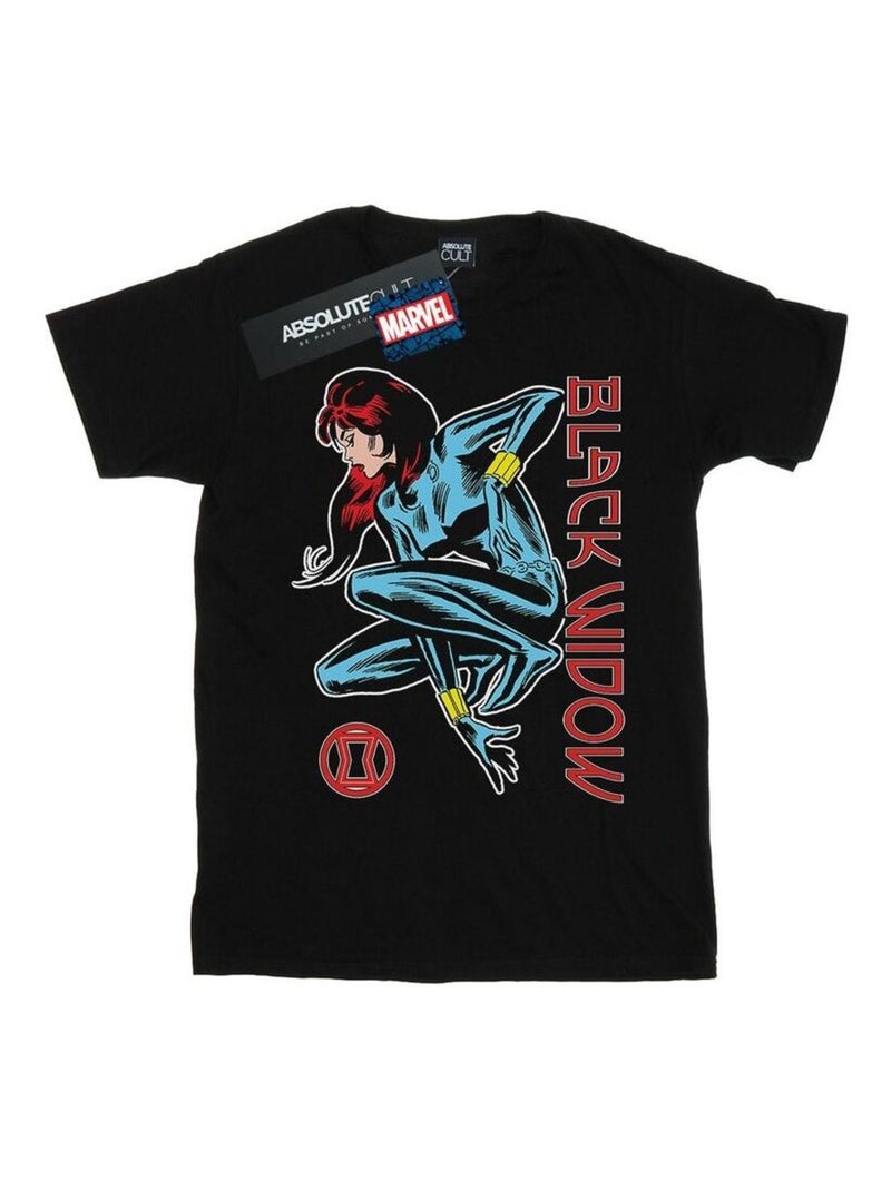 Marvel - T-shirt motif Black Widow IN ACTION Noir - Kiabi