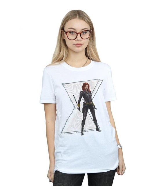 Marvel - T-shirt motif Black Widow motif/style logo - Kiabi