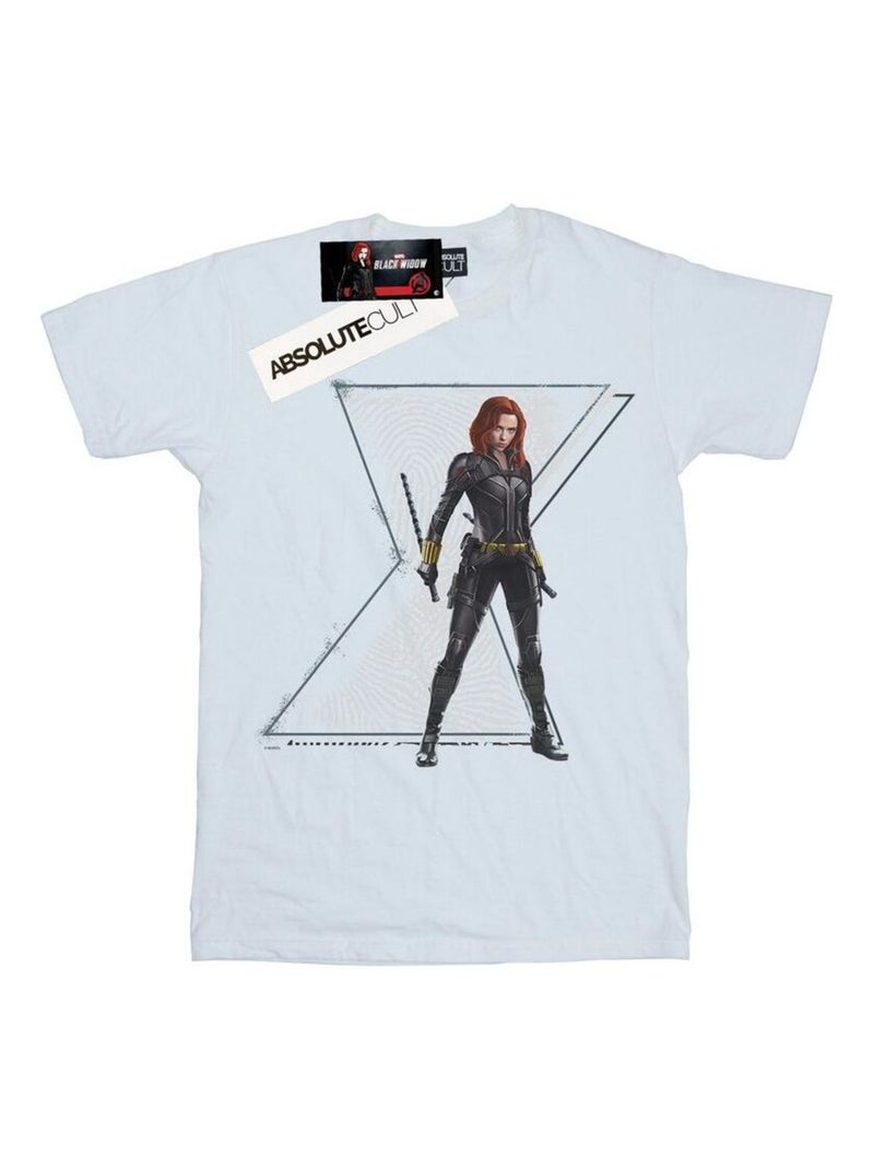 Marvel - T-shirt motif Black Widow motif/style logo Blanc - Kiabi