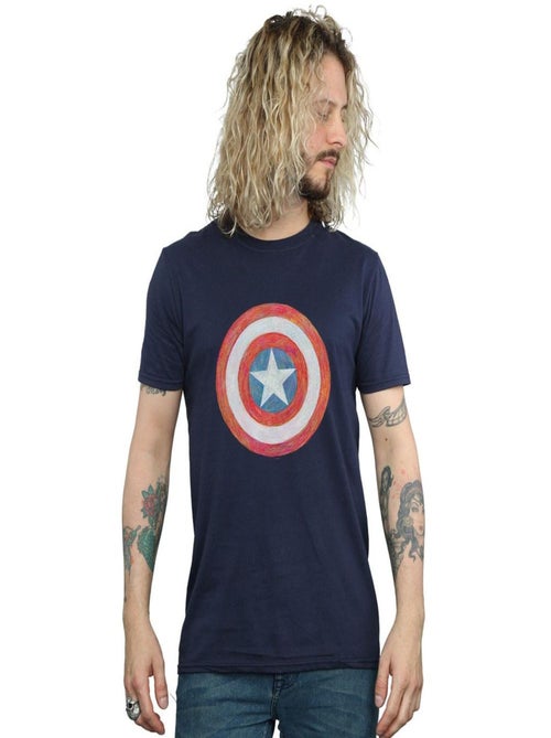 Marvel - T-shirt motif Captain America motif/style Bouclier - Kiabi