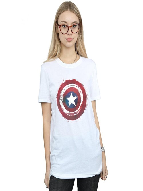 Marvel - T-shirt motif Captain America motif/style Bouclier éclaboussé - Kiabi