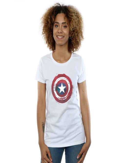 Marvel - T-shirt motif Captain America motif/style Bouclier éclaboussé - Kiabi