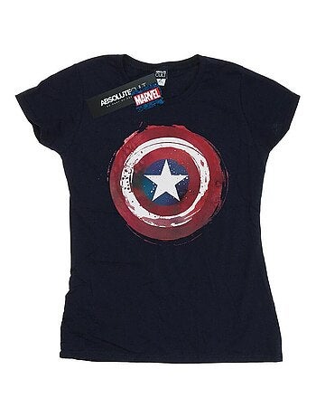 Marvel - T-shirt motif Captain America motif/style Bouclier éclaboussé