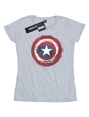 Marvel - T-shirt motif Captain America motif/style Bouclier éclaboussé