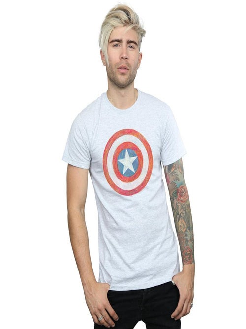 Marvel - T-shirt motif Captain America motif/style Bouclier - Kiabi