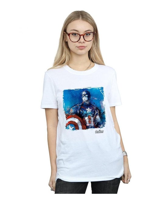 Marvel - T-shirt motif Captain America style art - Kiabi