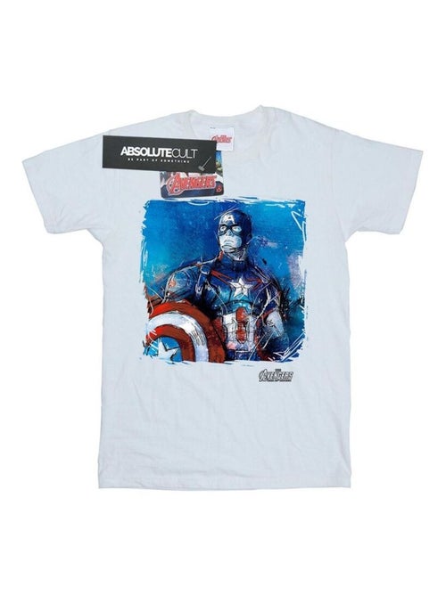 Marvel - T-shirt motif Captain America style art - Kiabi