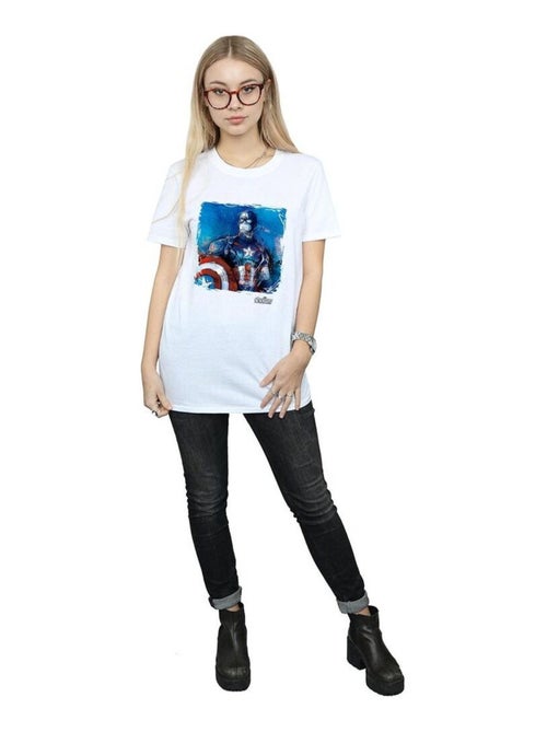 Marvel - T-shirt motif Captain America style art - Kiabi