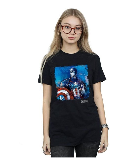 Marvel - T-shirt motif Captain America style art - Kiabi