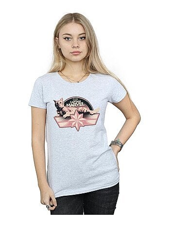 Marvel - T-shirt motif Captain Marvel et Goose CHILLIN GOOSE