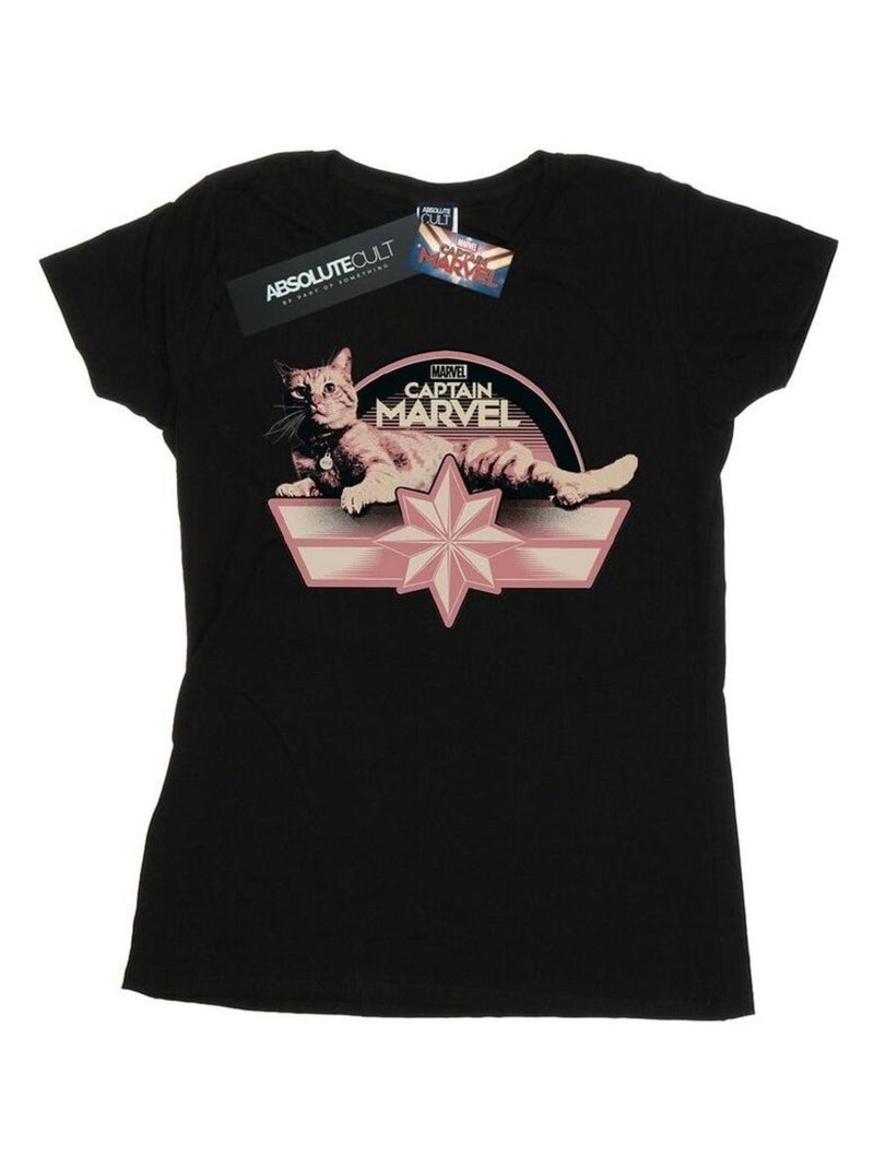 Marvel - T-shirt motif Captain Marvel et Goose CHILLIN GOOSE Noir - Kiabi