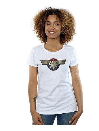 Marvel - T-shirt motif Captain Marvel motif/style emblème