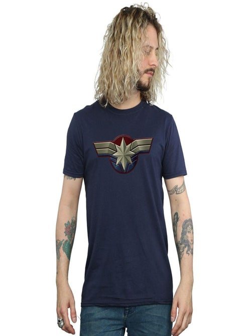 Marvel - T-shirt motif Captain Marvel motif/style emblème - Kiabi
