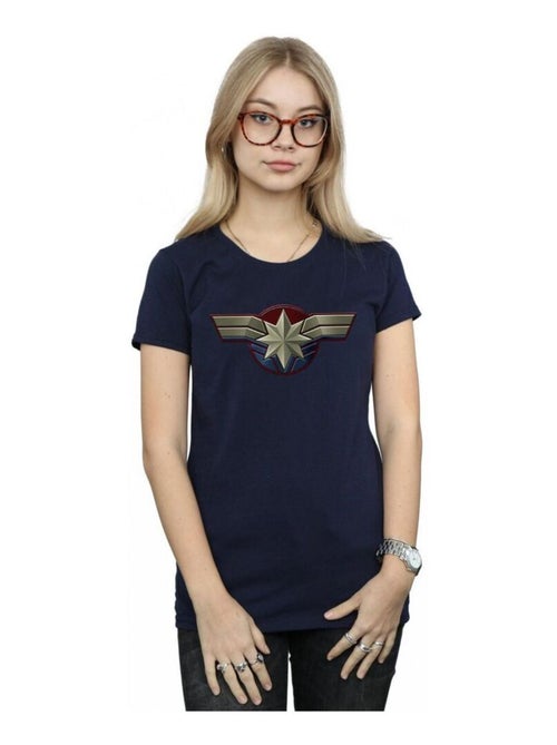 Marvel - T-shirt motif Captain Marvel motif/style emblème - Kiabi