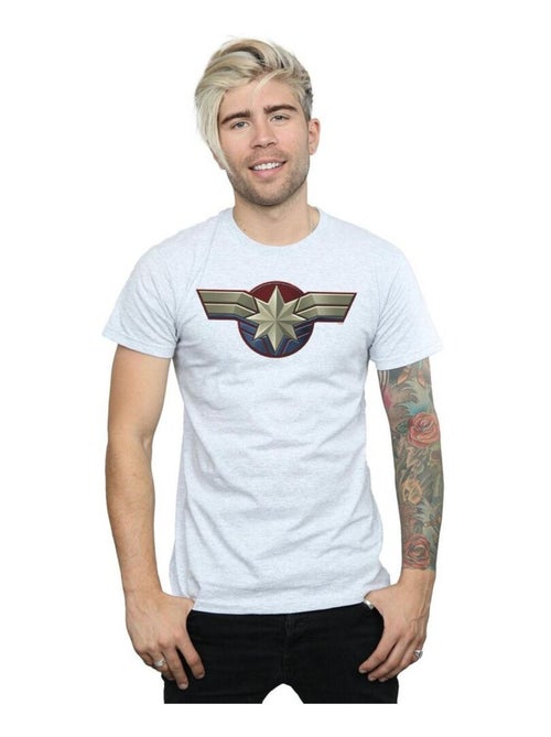 Marvel - T-shirt motif Captain Marvel motif/style emblème - Kiabi