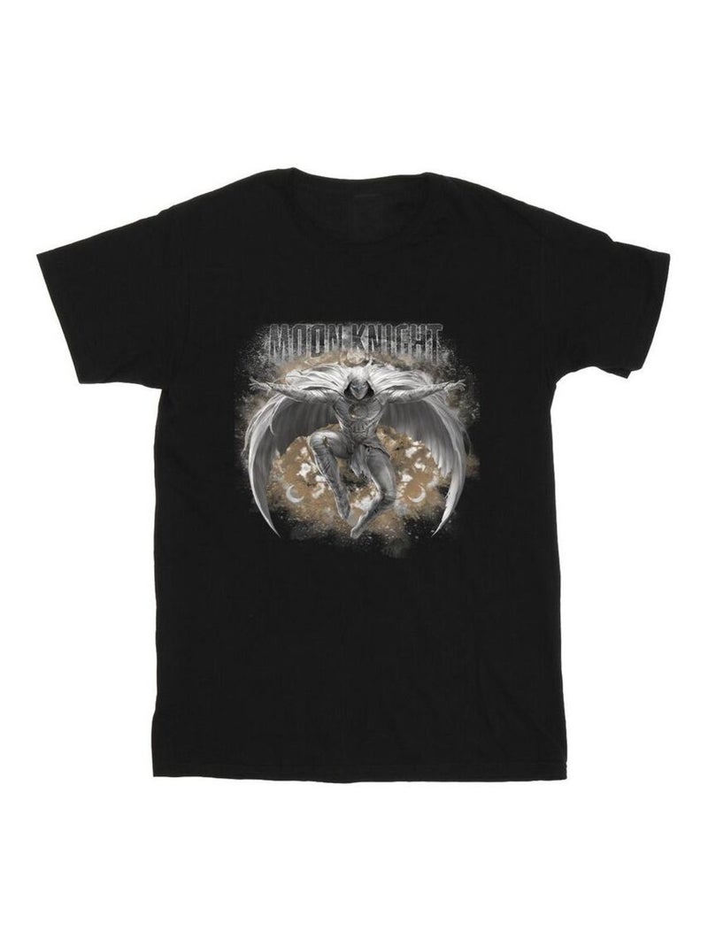 Marvel - T-shirt motif Chevalier de la lune motif/style Éclaboussure Noir - Kiabi
