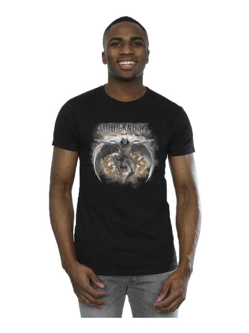 Marvel - T-shirt motif Chevalier de la lune motif/style Éclaboussure Noir - Kiabi