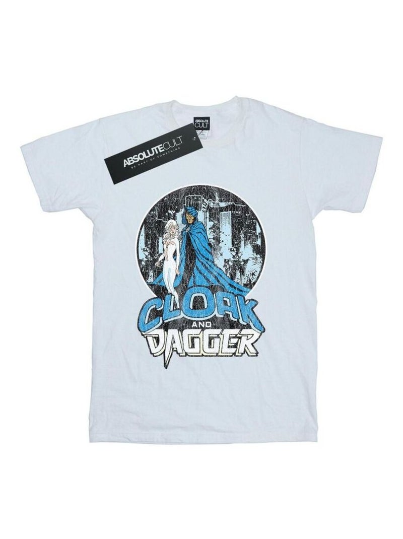 Marvel - T-shirt motif Cloak et Dagger motif/style rétro Blanc - Kiabi