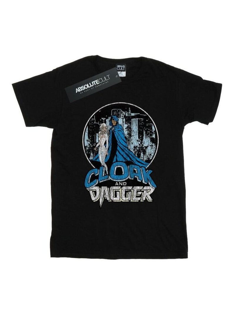 Marvel - T-shirt motif Cloak et Dagger motif/style rétro Noir - Kiabi