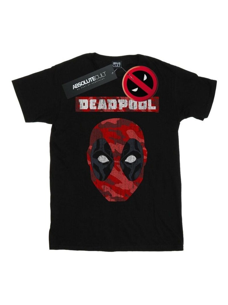 Marvel - T-shirt motif Deadpool motif/style camouflage Noir - Kiabi