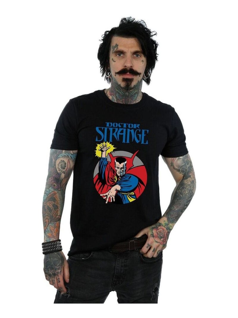 Marvel - T-shirt motif Dr Strange motif/style Cercle Noir - Kiabi