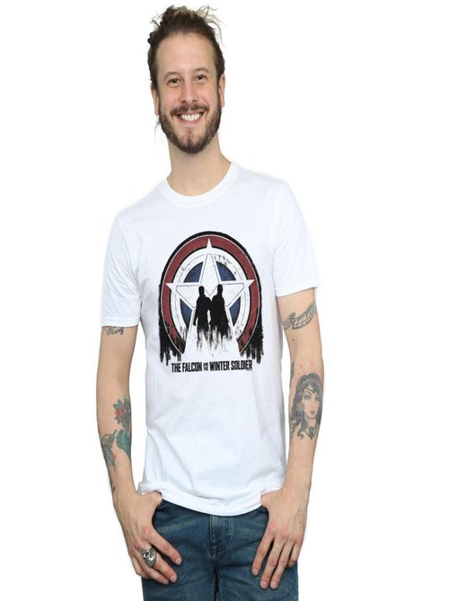 Marvel - T-shirt motif Falcon et Soldat de l'Hiver motif/style Étoiles - Kiabi
