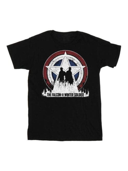 Marvel - T-shirt motif Falcon et Soldat de l'Hiver motif/style Étoiles - Kiabi