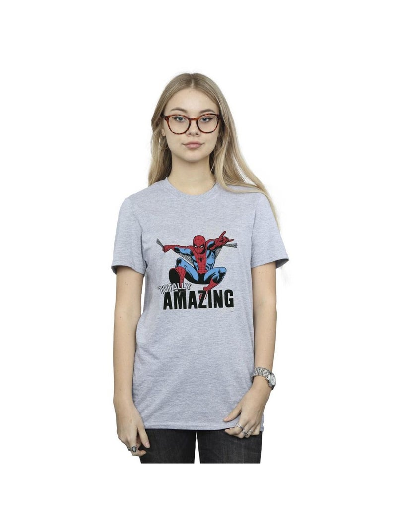 Marvel - T-shirt motif Homme araignée AMAZING Gris chiné - Kiabi