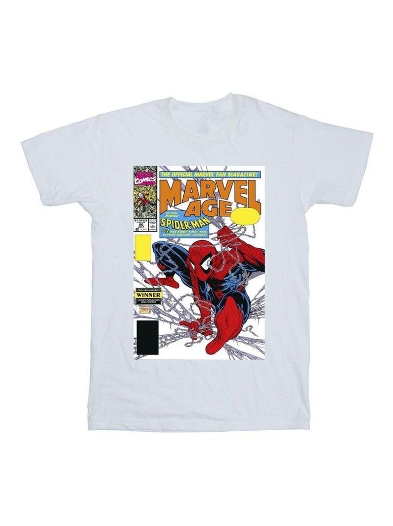 Marvel - T-shirt motif Homme araignée motif/style couverture de bande dessinée MARVEL AGE Blanc - Kiabi
