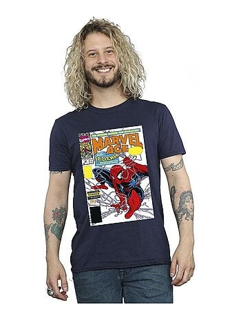 Marvel - T-shirt motif Homme araignée motif/style couverture de bande dessinée MARVEL AGE