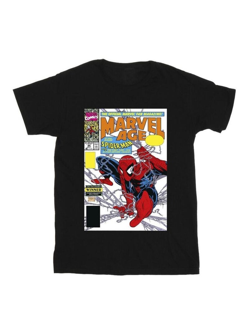 Marvel - T-shirt motif Homme araignée motif/style couverture de bande dessinée MARVEL AGE Noir - Kiabi