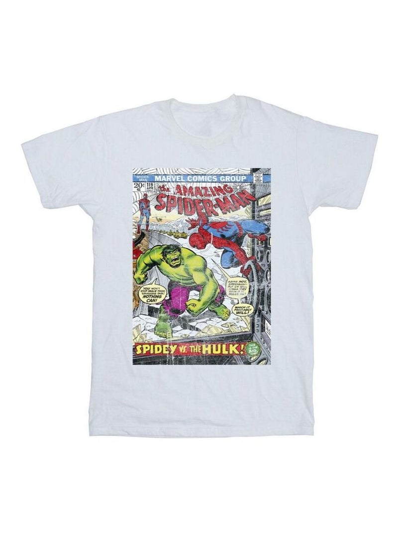 Marvel - T-shirt motif Homme araignée motif/style Housse Blanc - Kiabi
