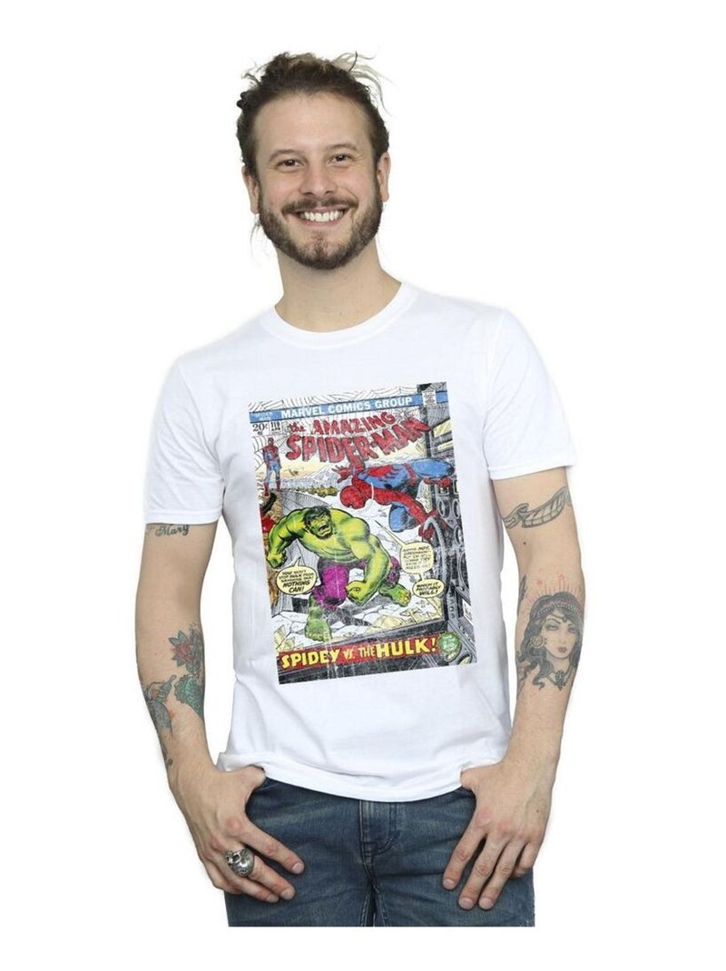 Marvel - T-shirt motif Homme araignée motif/style Housse Blanc - Kiabi